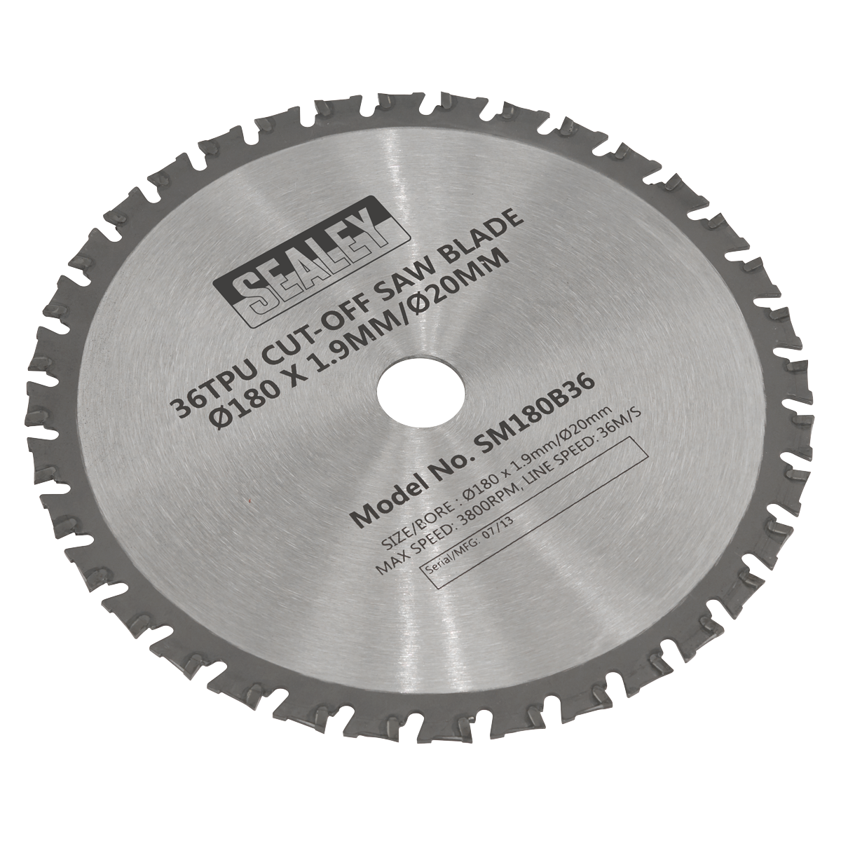 Sealey SM180B36 Cut-Off Saw Blade 180 x 1.9mm/20mm 36tpu