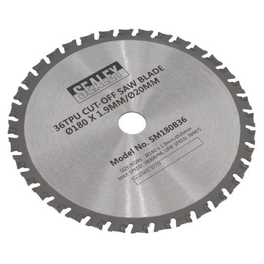 Sealey SM180B36 Cut-Off Saw Blade 180 x 1.9mm/20mm 36tpu