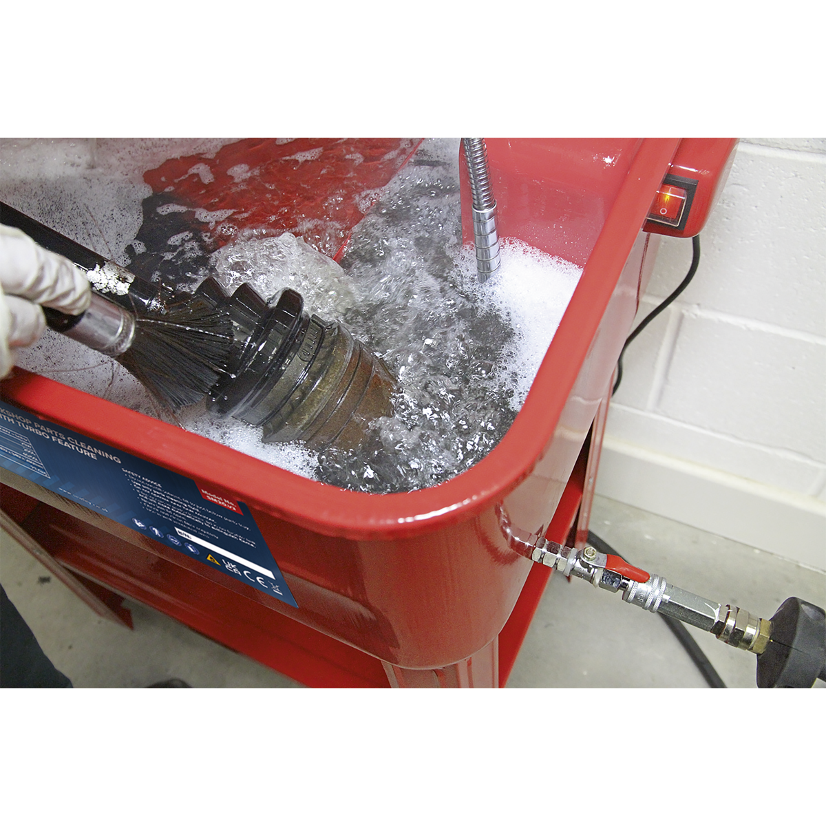 Sealey SM20 Workshop Parts Washer with Turbo Feature 50L