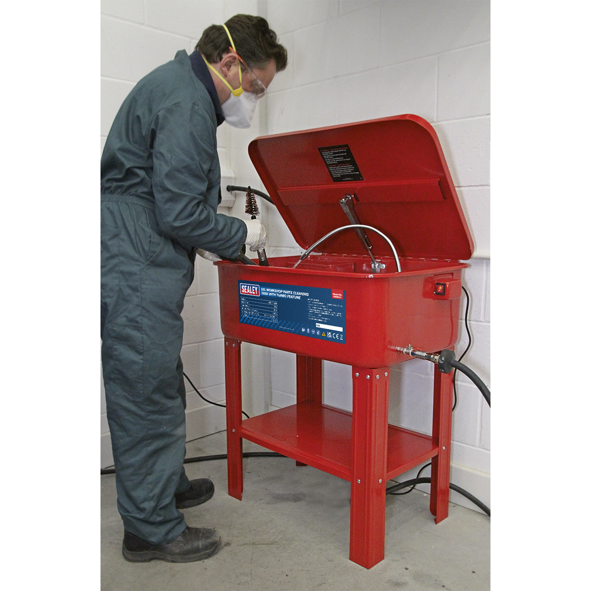 Sealey SM20 Workshop Parts Washer with Turbo Feature 50L
