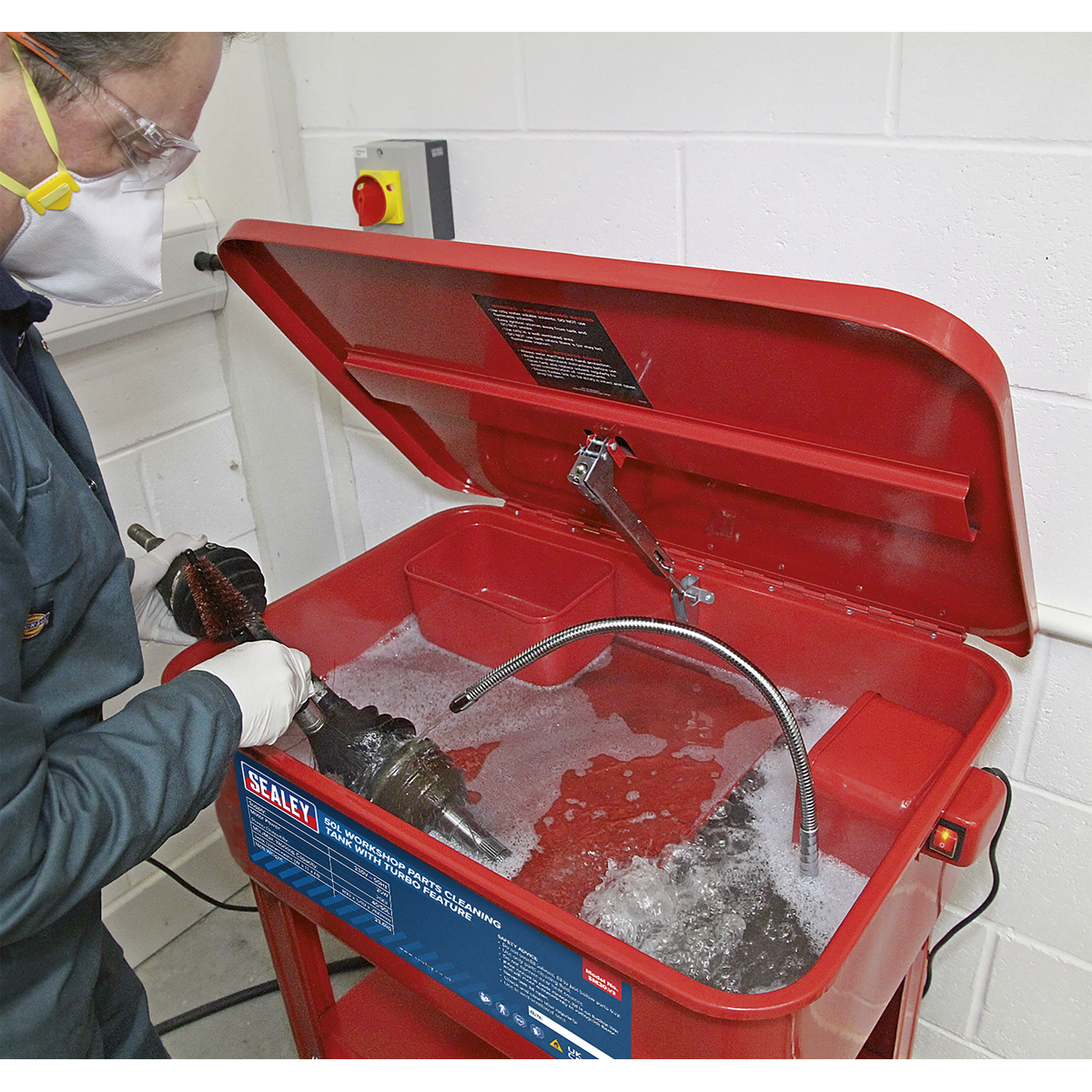 Sealey SM20 Workshop Parts Washer with Turbo Feature 50L