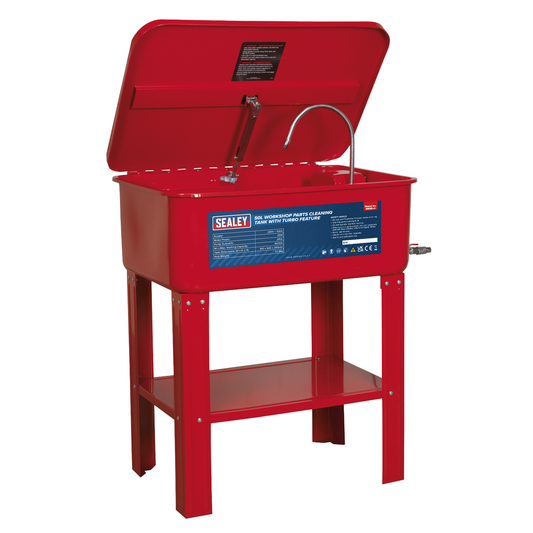 Sealey SM20 Workshop Parts Washer with Turbo Feature 50L