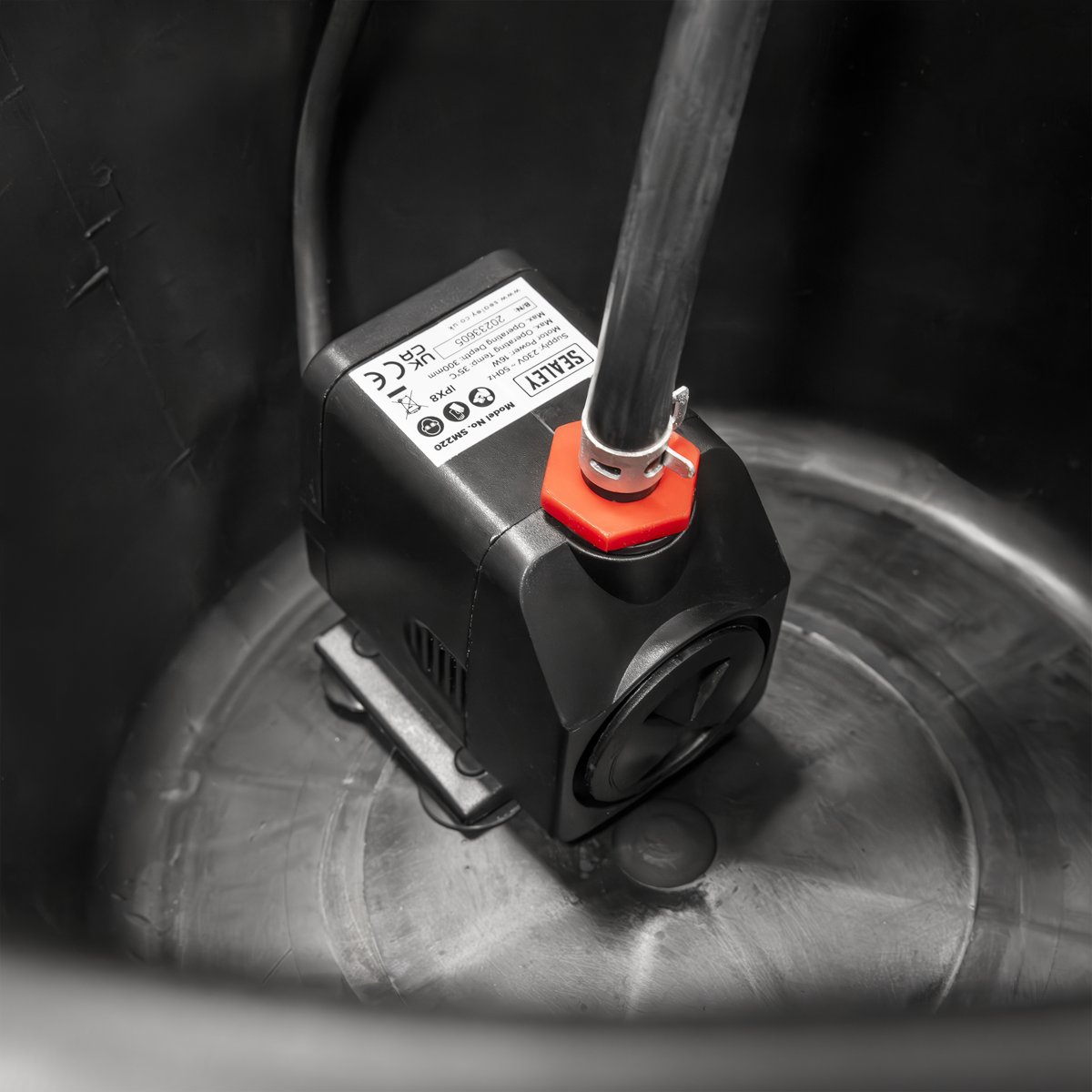 Sealey SM220 Portable Parts Washer Bucket with Brush 14L