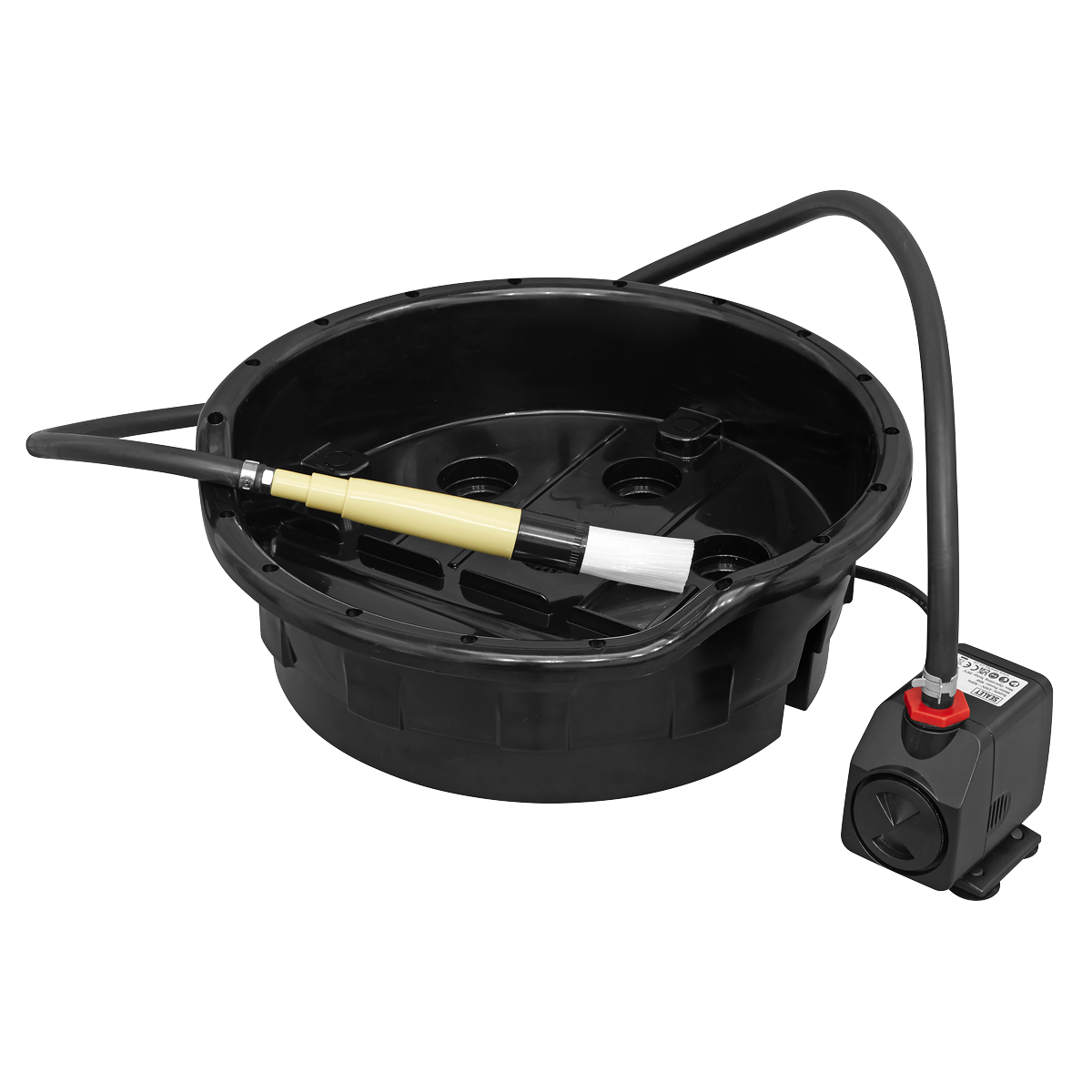 Sealey SM220 Portable Parts Washer Bucket with Brush 14L