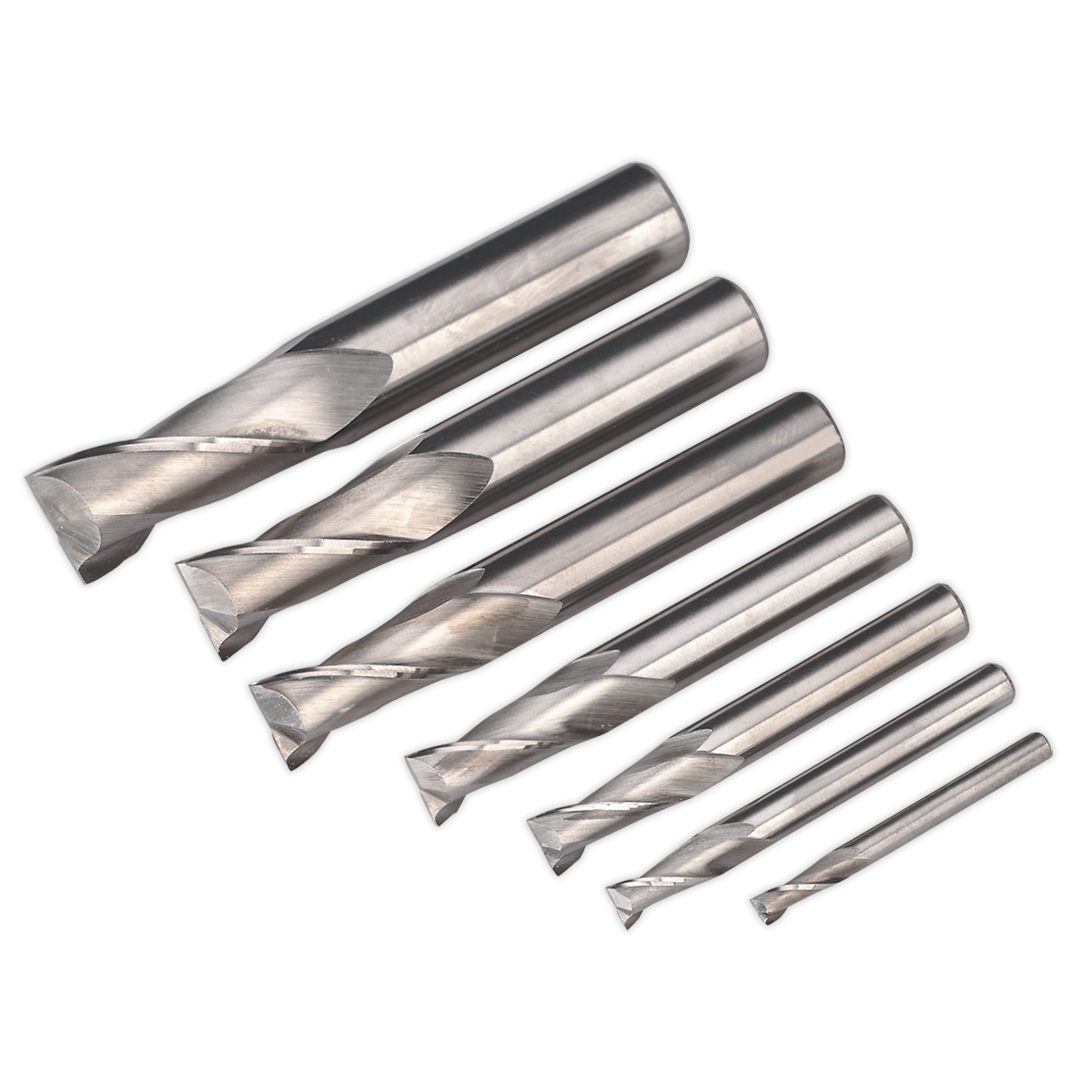 Sealey SM2502EMSET HSS End Mill Set 2 Flute 4-16mm