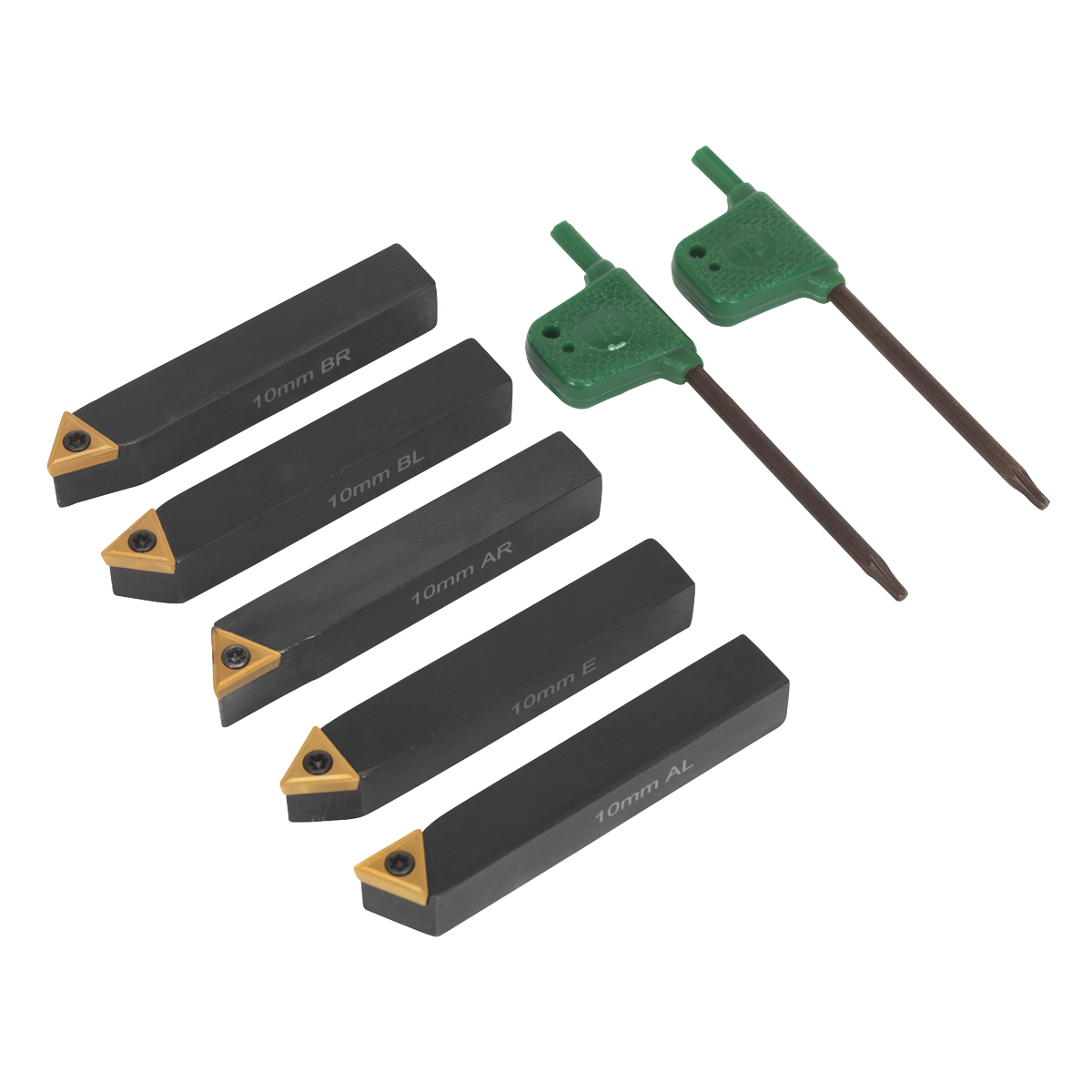 Sealey SM3025CS1 Indexable Lathe Turning Tool Set 10mm 5pc