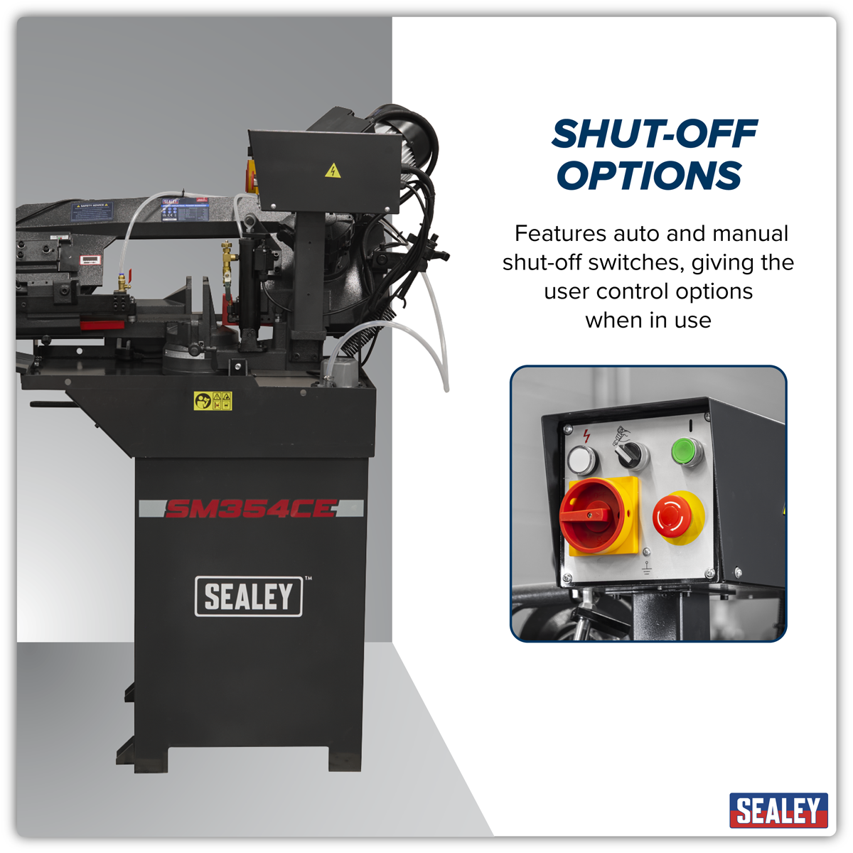 Sealey SM354CE Industrial Power Bandsaw 210mm