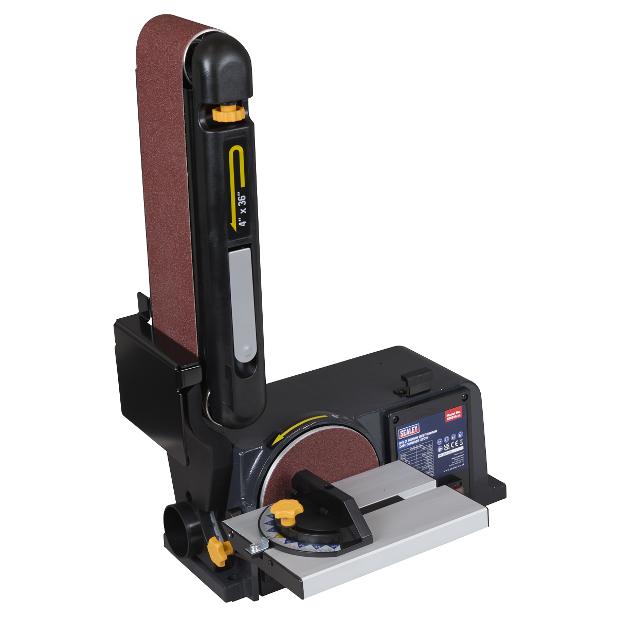 Sealey SM914 915 x 100mm Belt/150mm Disc Sander 370W/230V