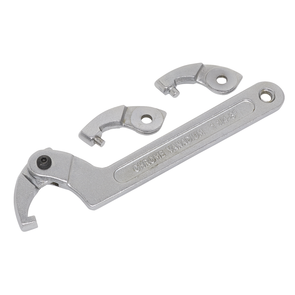 Sealey SMC2M Adjustable C-Spanner Hook & Pin Wrench Set 32-76mm 4pc