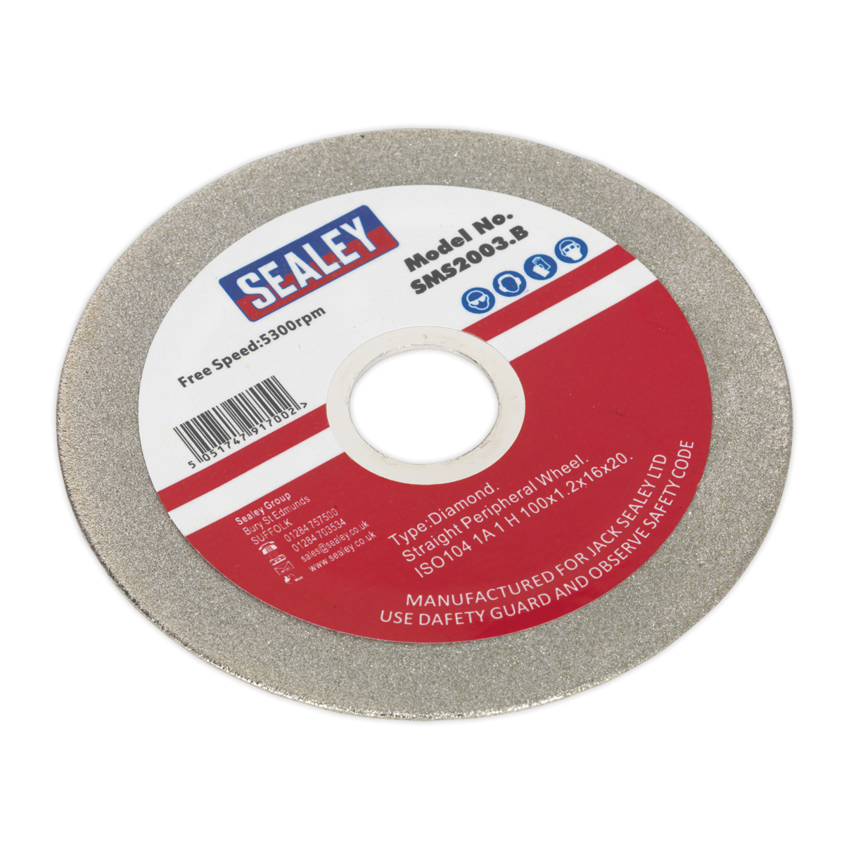 Sealey SMS2003.B Diamond Coated Grinding Disc for SMS2003 100mm