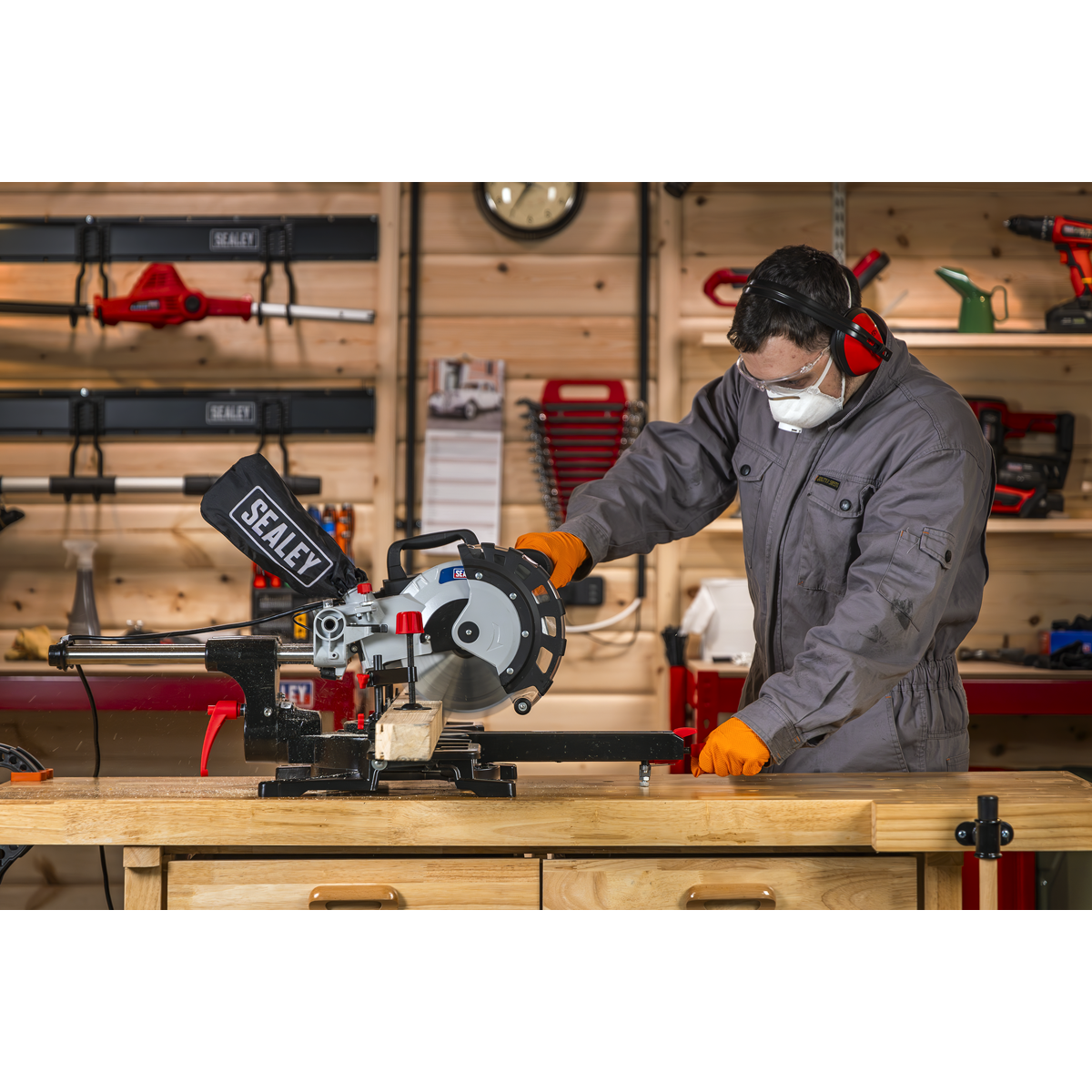 Sealey SMS216 Sliding Compound Mitre Saw 216mm