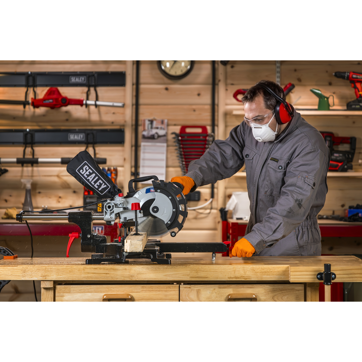Sealey SMS216 Sliding Compound Mitre Saw 216mm