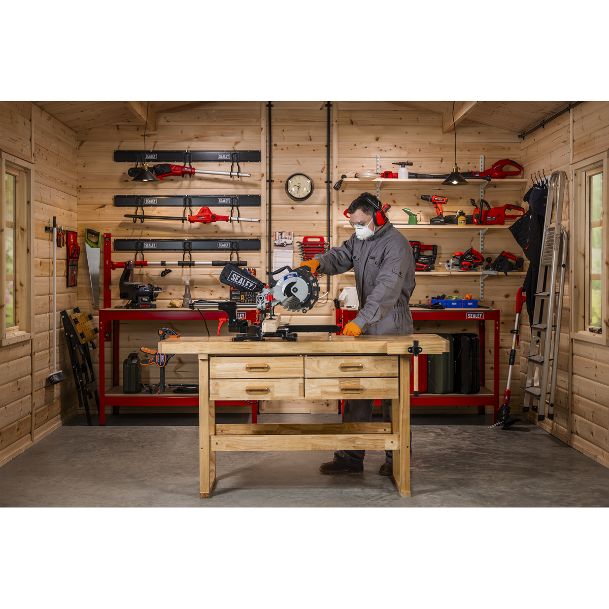 Sealey SMS216 Sliding Compound Mitre Saw 216mm