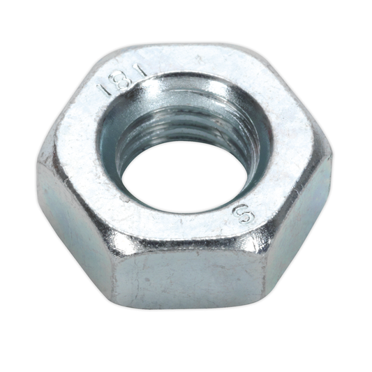 Sealey SN10 Zinc Plated Steel Nut M10, DIN 934 - Pack of 100