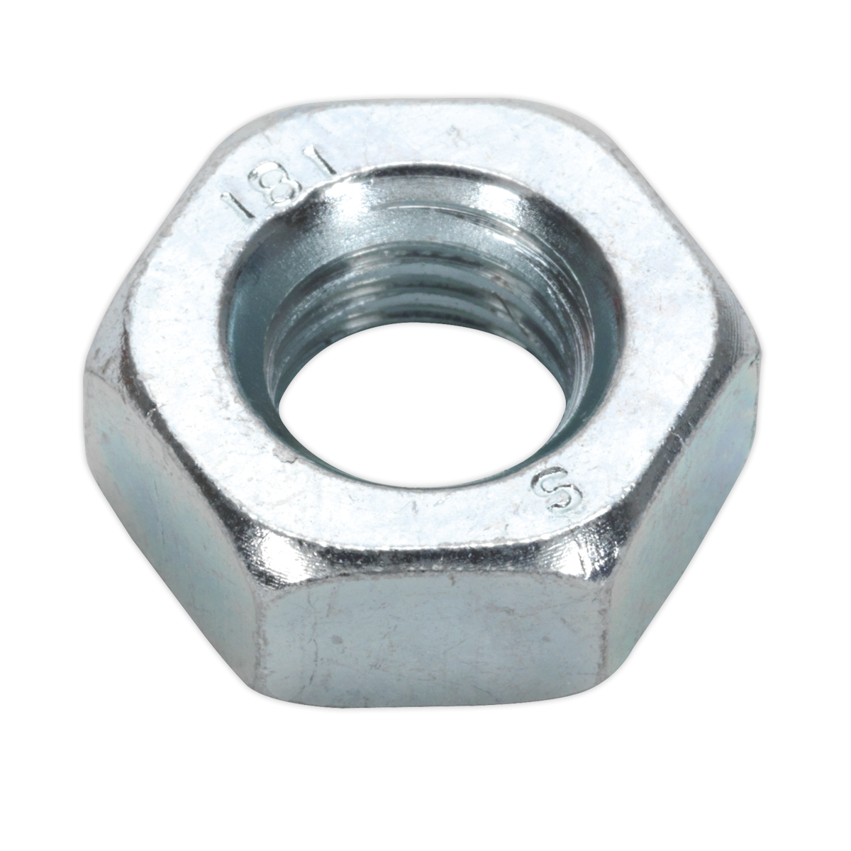 Sealey SN10 Zinc Plated Steel Nut M10, DIN 934 - Pack of 100