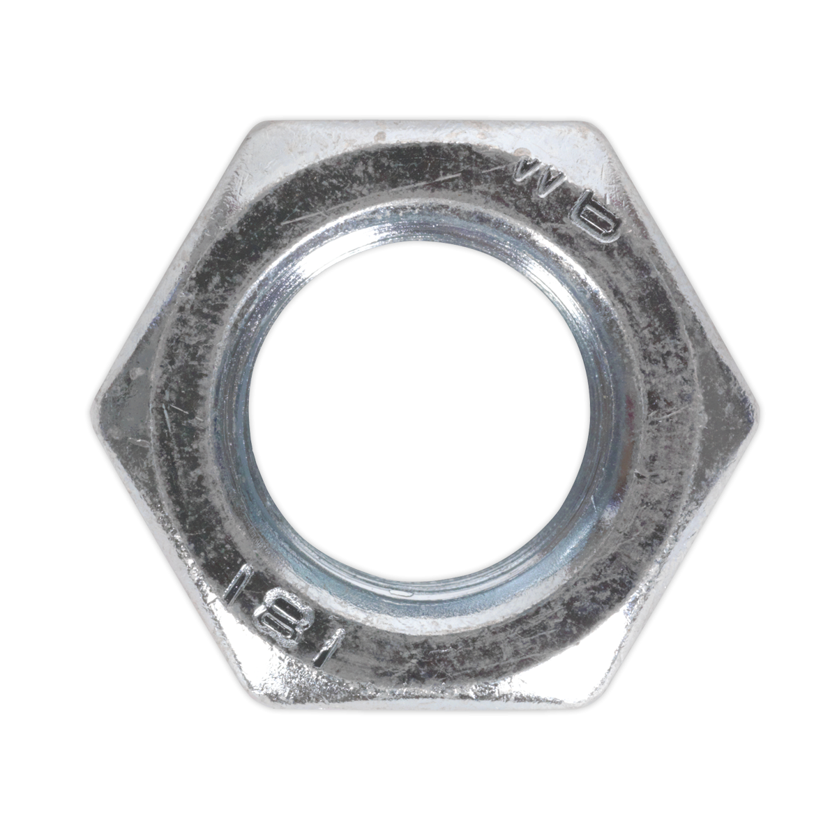 Sealey SN24 Zinc Plated Steel Nut M24, DIN 934 - Pack of 5