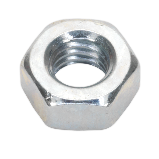 Sealey SN6 Zinc Plated Steel Nut M6, DIN 934 - Pack of 100