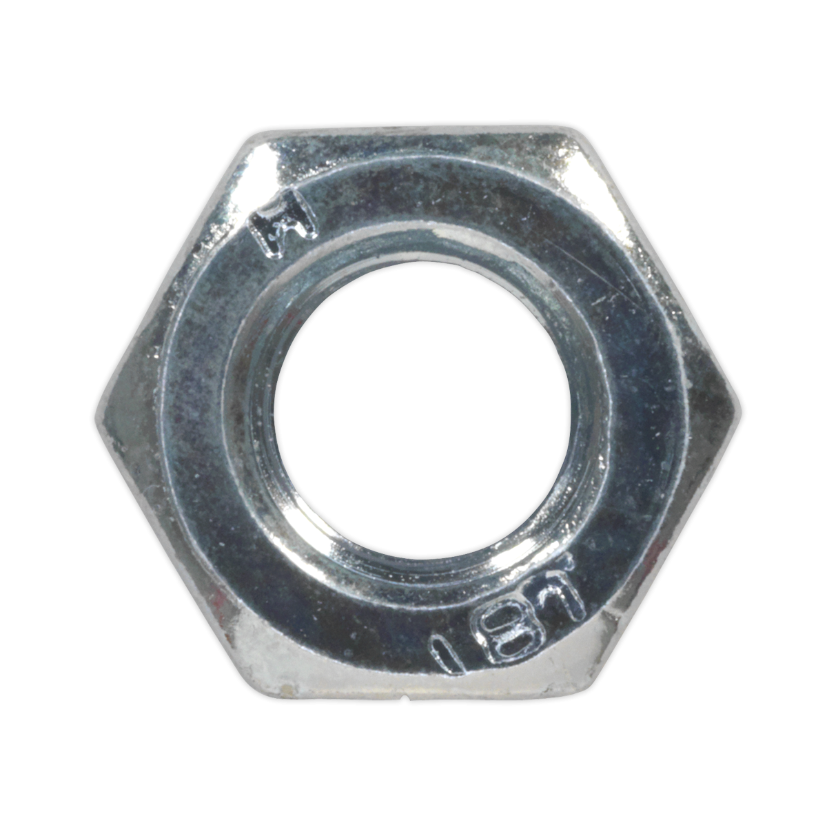 Sealey SN6 Zinc Plated Steel Nut M6, DIN 934 - Pack of 100