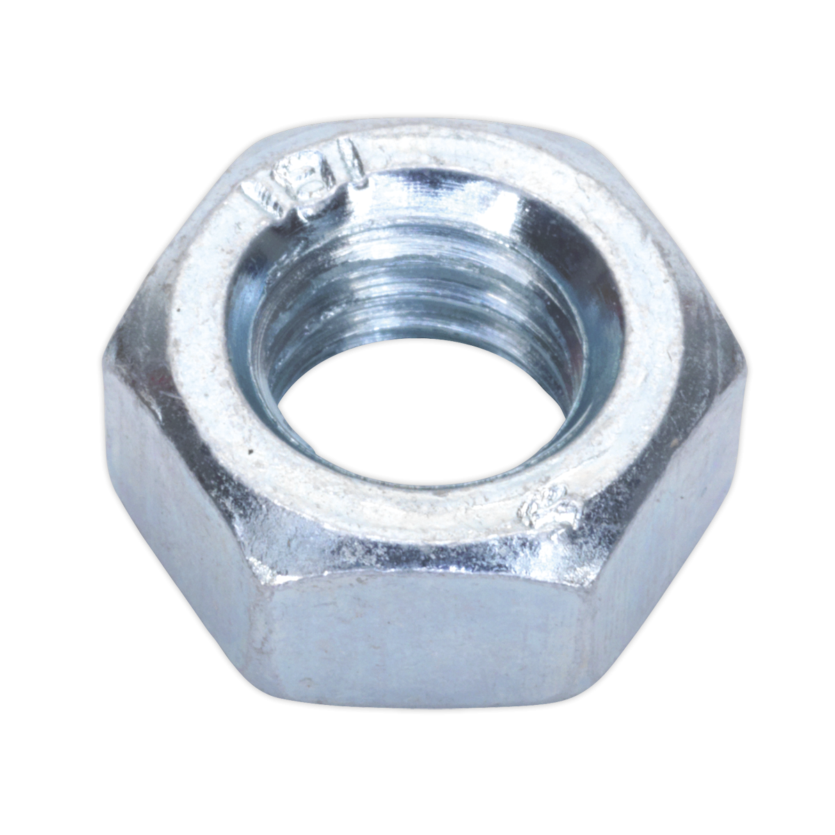 Sealey SN8 Zinc Plated Steel Nut M8, DIN 934 - Pack of 100