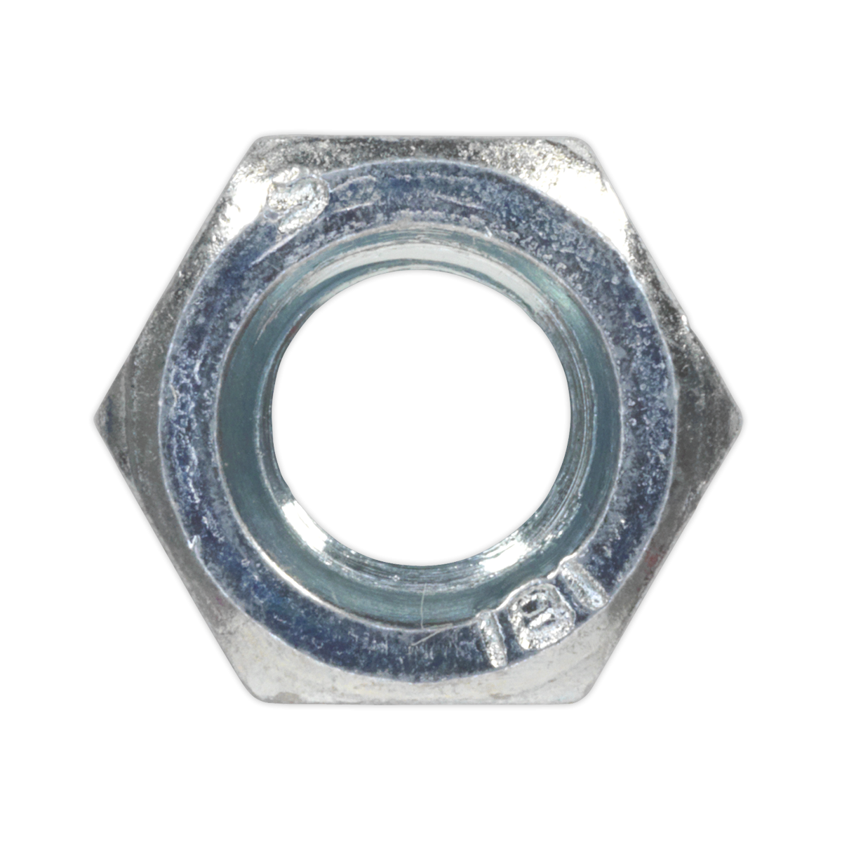 Sealey SN8 Zinc Plated Steel Nut M8, DIN 934 - Pack of 100