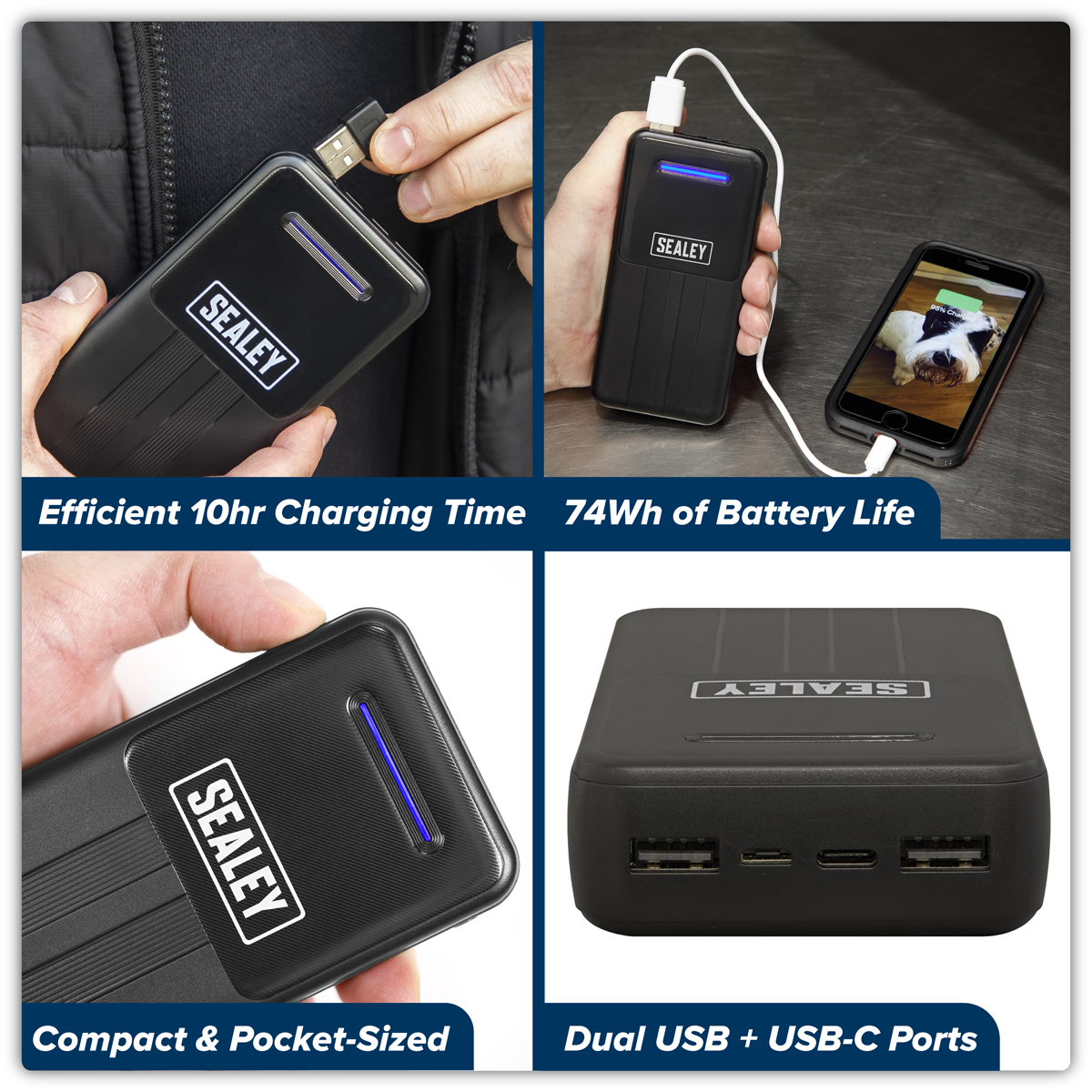 Sealey SPB102 Portable Power Bank 10W 20,000mAh