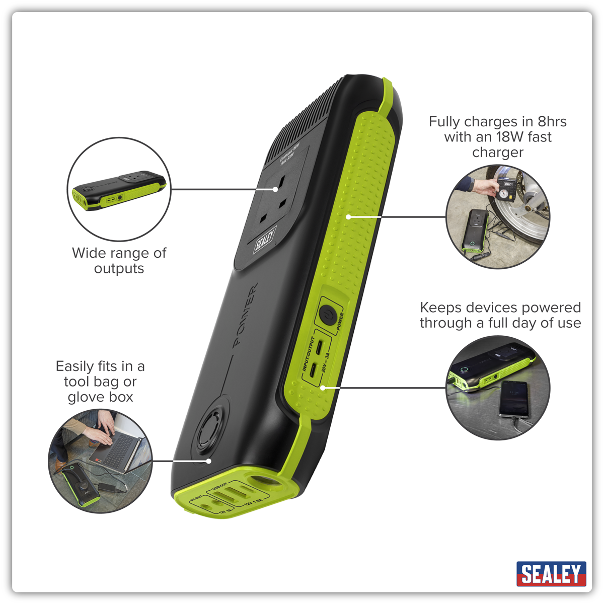 Sealey SPB160W AC Power Pack 160W 115Wh