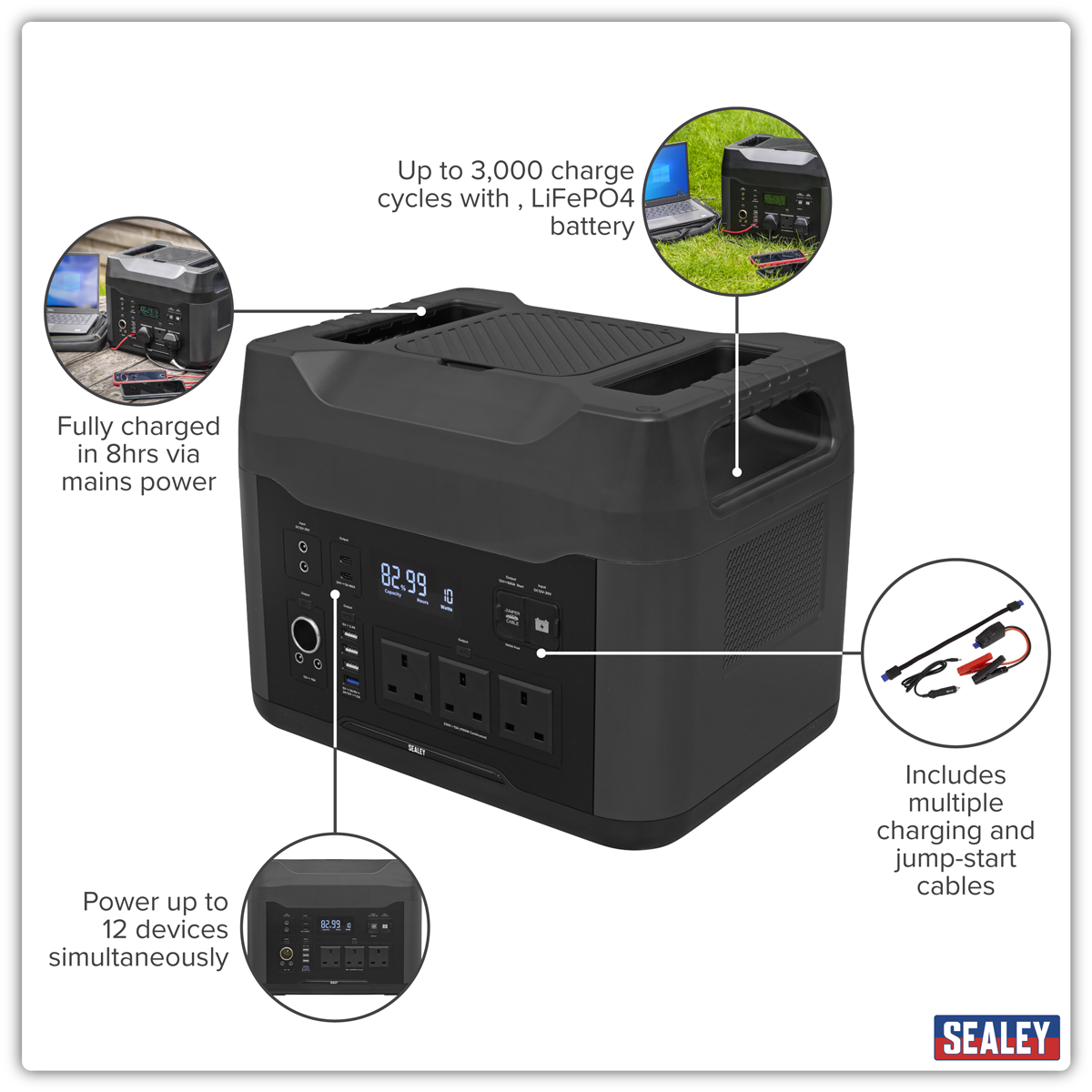 Sealey SPB2200W Portable Power Station 2200W
