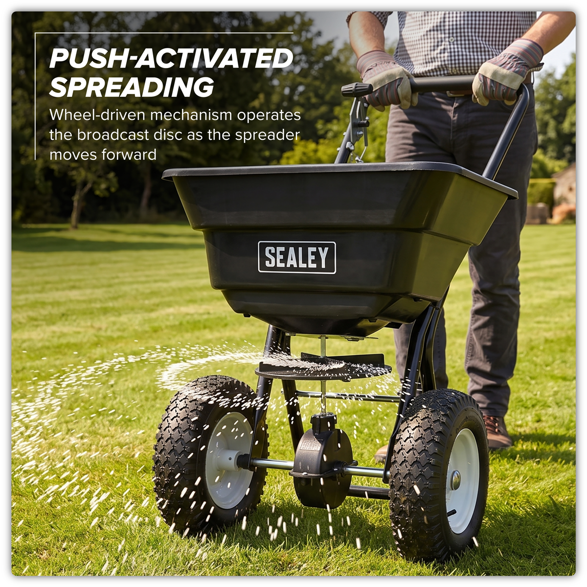 Sealey SPB37W 37kg Capacity Walk Behind Broadcast Spreader