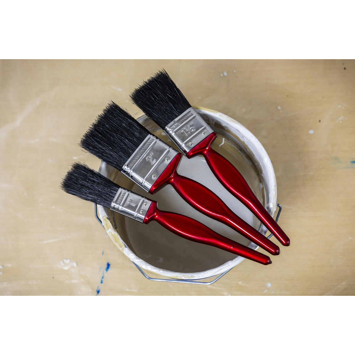 Sealey SPBS9 Pure Bristle Paint Brush Set 9pc