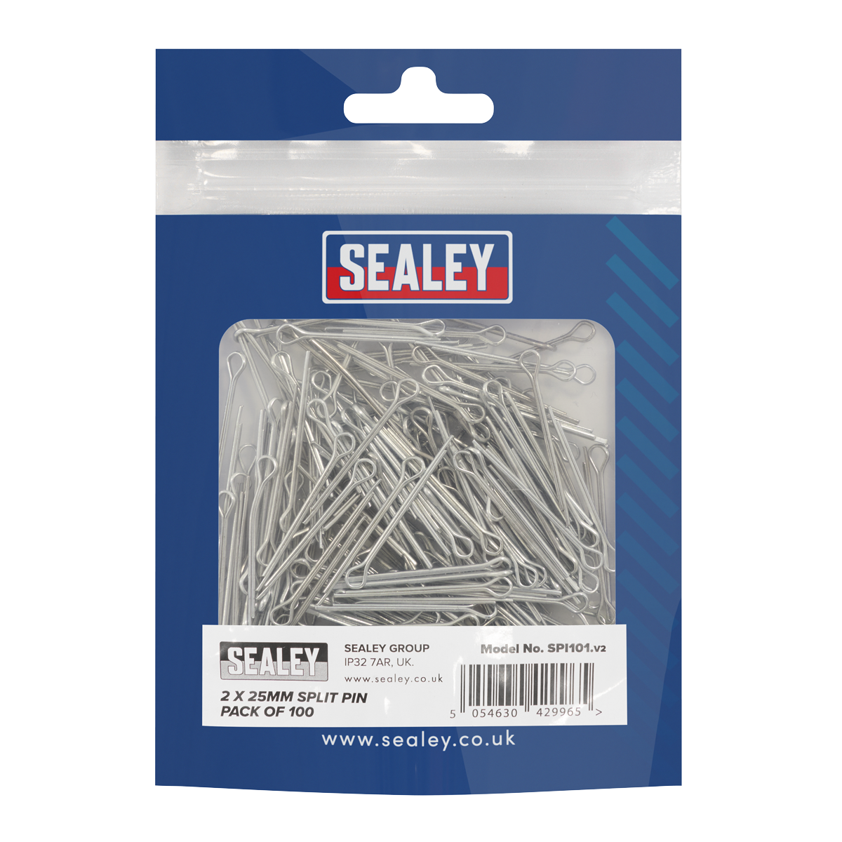 Sealey SPI101 Split Pin 2 x 25mm - Pack of 100