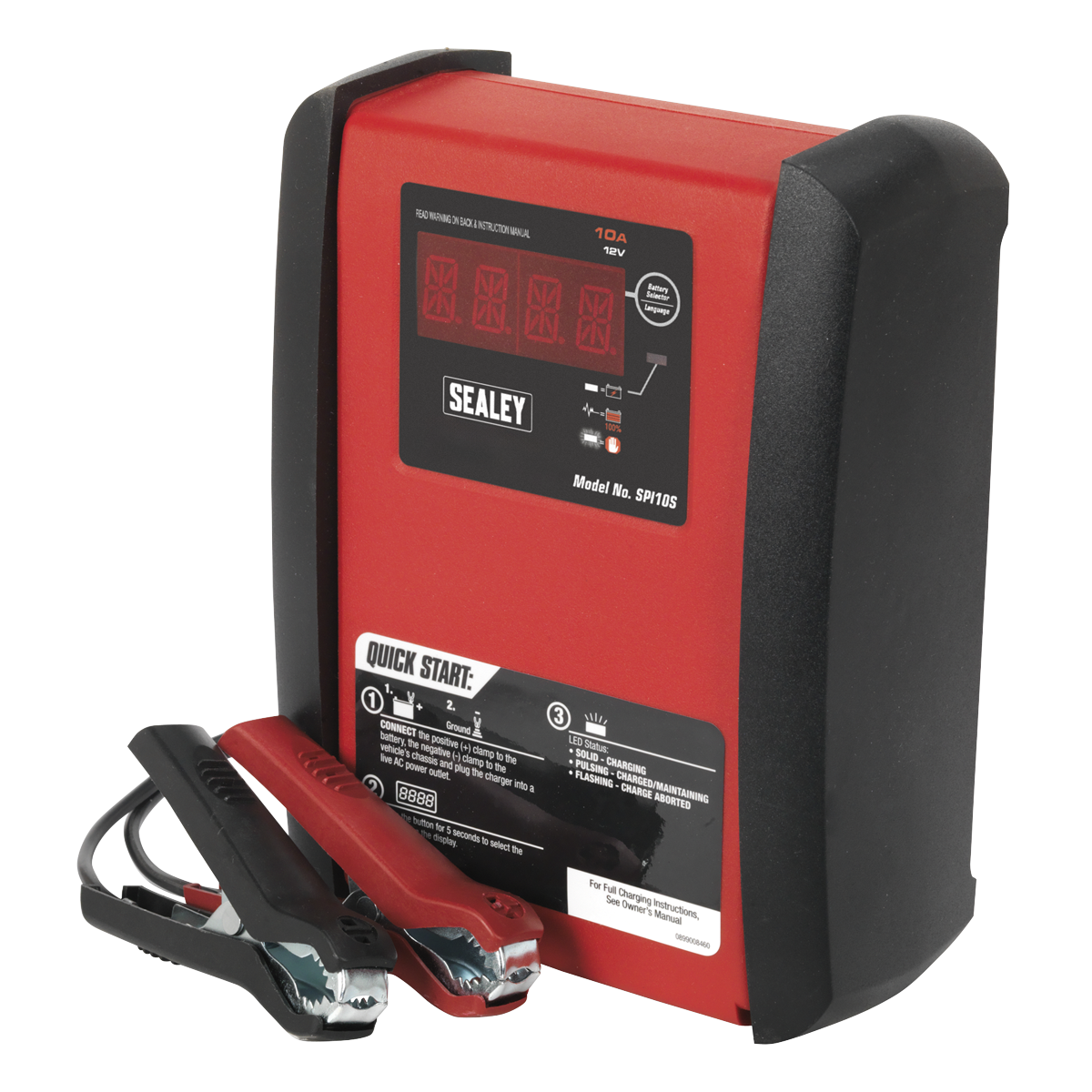 Sealey SPI10S 12V Intelligent Speed Charge Battery Charger/Maintainer 10A