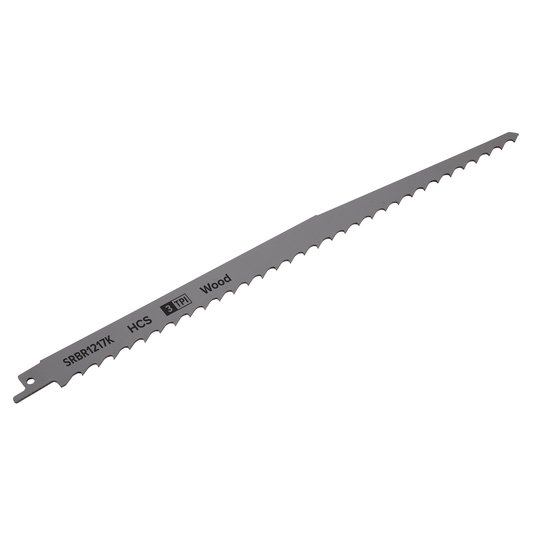 Sealey SRBR1217K Reciprocating Saw Blade for Pruning & Coarse Wood 300mm 3tpi - Pack of 5