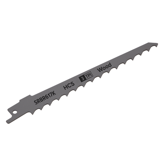 Sealey SRBR617K Reciprocating Saw Blade for Pruning & Coarse Wood 150mm 3tpi - Pack of 5