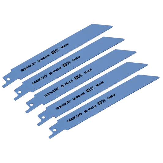 Sealey SRBR622EF Reciprocating Saw Blade for Metal 150mm 18tpi - Pack of 5