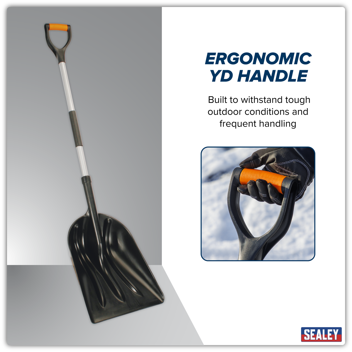 Sealey SS01 General-Purpose Shovel with 900mm Metal Handle