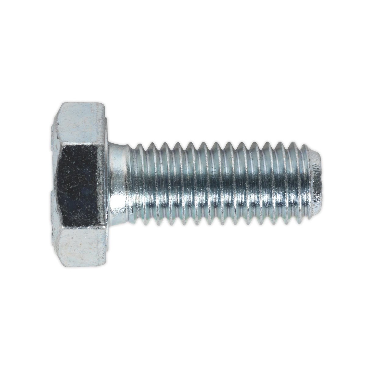 Sealey SS1025 8.8 Zinc Plated HT Setscrew M10 x 25mm, DIN 933 - Pack of 25