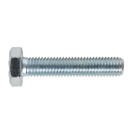 Sealey SS1050 8.8 Zinc Plated HT Setscrew M10 x 50mm, DIN 933 - Pack of 25