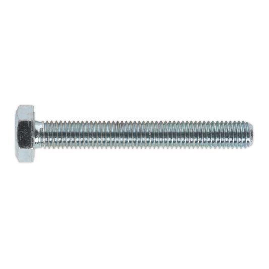 Sealey SS1075 8.8 Zinc Plated HT Setscrew M10 x 75mm, DIN 933 - Pack of 25