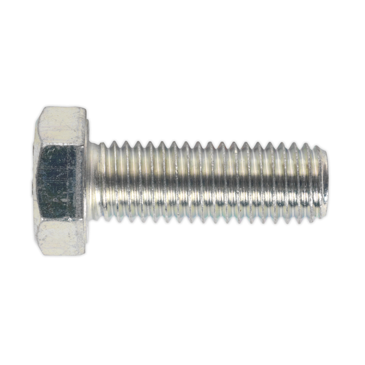 Sealey SS1440 8.8 Zinc Plated HT Setscrew M14 x 40mm, DIN 933 - Pack of 10