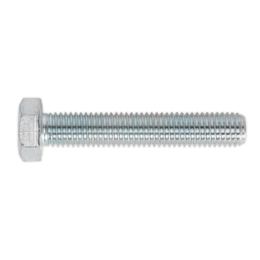 Sealey SS1480 8.8 Zinc Plated HT Setscrew M14 x 80mm, DIN 933 - Pack of 10