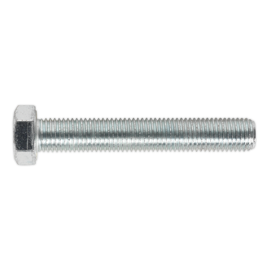 Sealey SS16100 8.8 Zinc Plated HT Setscrew M16 x 100mm, DIN 933 - Pack of 5