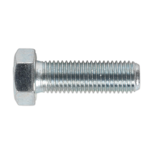 Sealey SS1650 8.8 Zinc Plated HT Setscrew M16 x 50mm, DIN 933 - Pack of 10