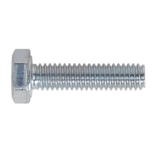 Sealey SS410 8.8 Zinc Plated HT Setscrew M4 x 10mm, DIN 933 - Pack of 50