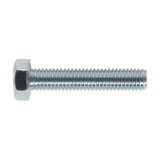 Sealey SS525 8.8 Zinc Plated HT Setscrew M5 x 25mm, DIN 933 - Pack of 50