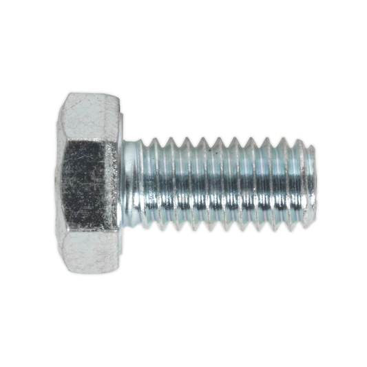 Sealey SS612 8.8 Zinc Plated HT Setscrew M6 x 12mm, DIN 933 - Pack of 50