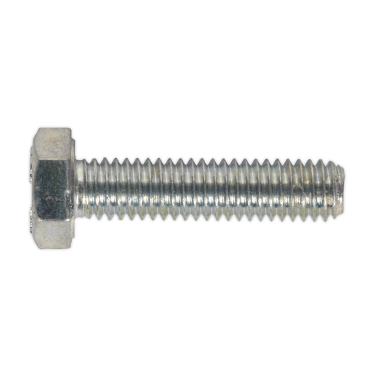Sealey SS625 8.8 Zinc Plated HT Setscrew M6 x 25mm, DIN 933 - Pack of 50
