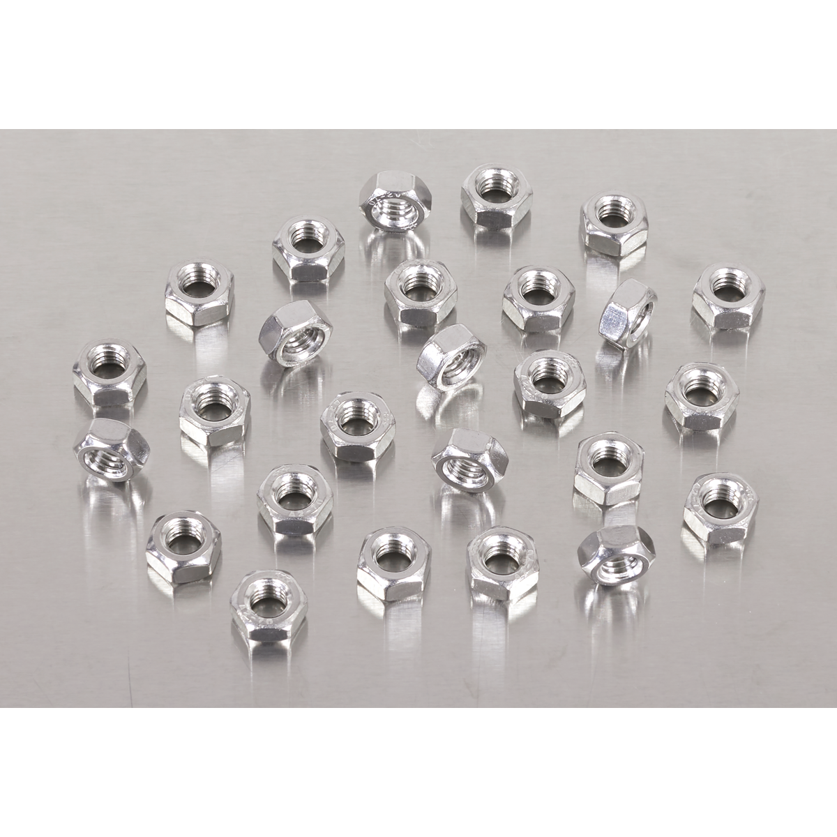Sealey SS6 Stainless Steel Nut M6 x 1mm pitch, DIN 934 - Pack of 100
