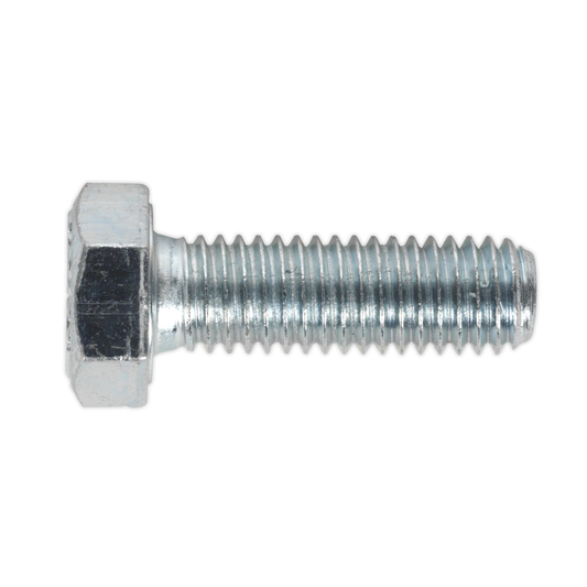 Sealey SS825 8.8 Zinc Plated HT Setscrew M8 x 25mm, DIN 933 - Pack of 50