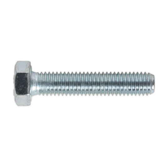 Sealey SS840 8.8 Zinc Plated HT Setscrew M8 x 40mm, DIN 933 - Pack of 50