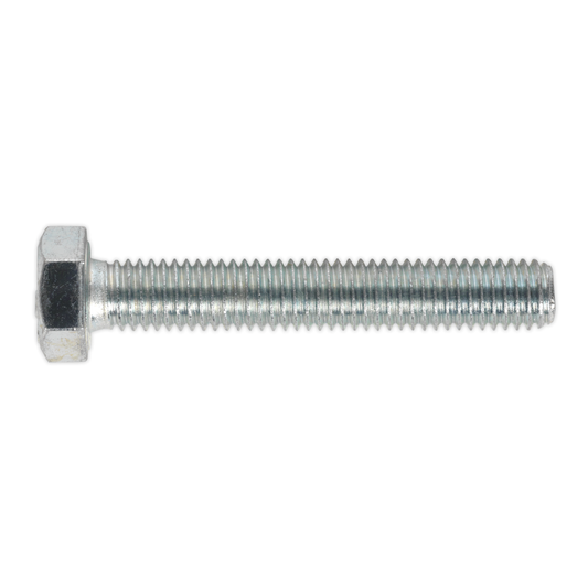Sealey SS850 8.8 Zinc Plated HT Setscrew M8 x 50mm, DIN 933 - Pack of 50